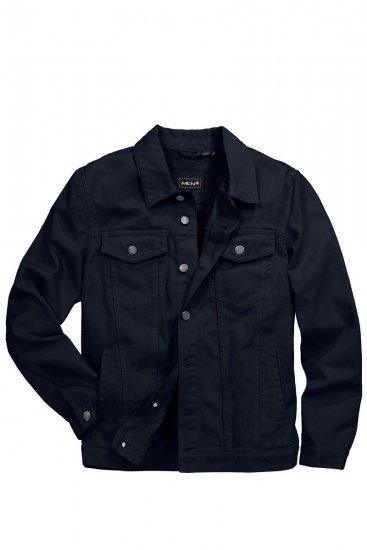 Men+ 446 Jeansjacke mit Brusttaschen Dunkelblau - Herren jacken - Herren Jacken in großen Größen