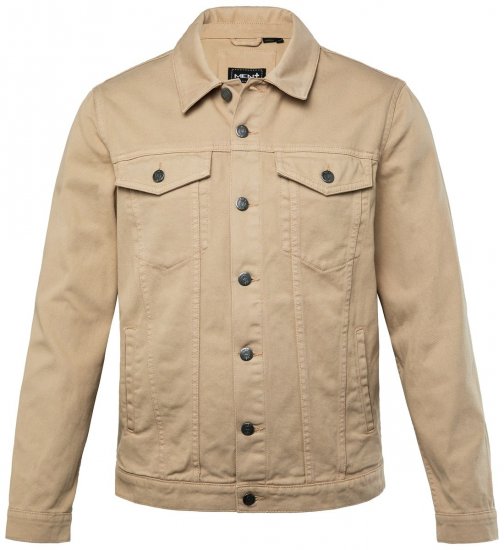 Men+ 446 Jeansjacke mit Brusttaschen Sand - Herren jacken - Herren Jacken in großen Größen