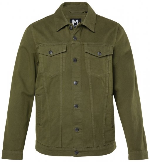 Men+ 446 Jeansjacke mit Brusttaschen Dunkeloliv - Herren jacken - Herren Jacken in großen Größen