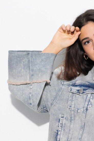 Ulla Popken 835486 Jeansjacke mit weiten Ärmeln Denimblau - Jacken - Damenjacken in großen Größen