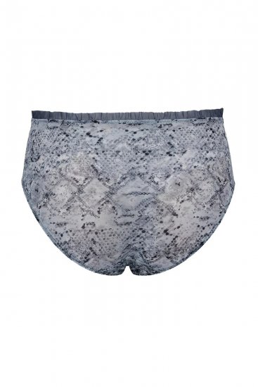 Ulla Popken 835633 Slips mit Animal-Print Anthrazit - Slips - 