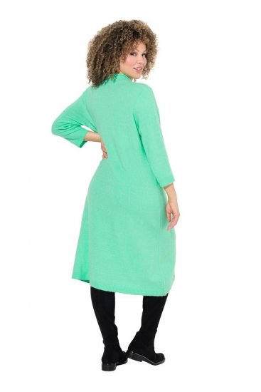 Ulla Popken 835720 Strickkleid in A-Linie mit 3/4-Ärmeln Petrol - Strickkleider - 