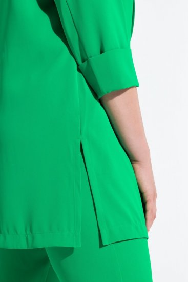 Ulla Popken 836165 Langer Blazer mit 3/4-Ärmeln Grün - Blazer - Blazer in großen Größen für Damen