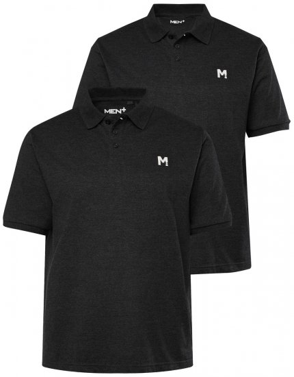 Men+ 258 Poloshirt Schwarz 2er-Pack - Polo-shirts für herren - Polo-Shirts für Herren in großen Größen