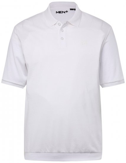 Men+ 264 Poloshirt Bauchfit Weiß - Polo-shirts für herren - Polo-Shirts für Herren in großen Größen