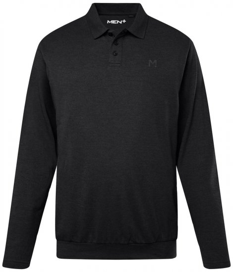 Men+ 274 Poloshirt Langarm Bauchfit Schwarz - Polo-shirts für herren - Polo-Shirts für Herren in großen Größen