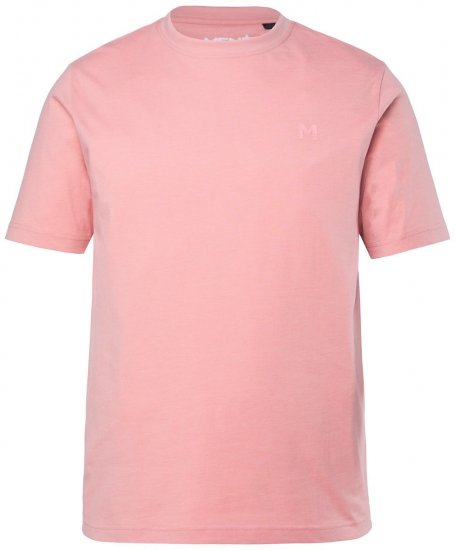 Men+ 276 T-Shirt Rundhals Rosa - Herren-T-shirts - Herren-T-Shirts in großen Größen
