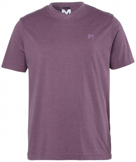 Men+ 279 T-Shirt V-Ausschnitt Pflaume - Herren-T-shirts - Herren-T-Shirts in großen Größen