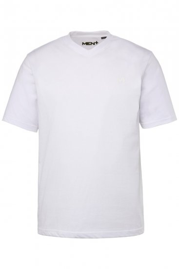 Men+ 299 T-Shirt V-Ausschnitt Weiß 2er-Pack - Herren-T-shirts - Herren-T-Shirts in großen Größen