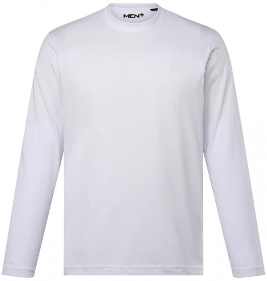 Men+ 307 T-Shirt Langarm Weiß - Herren-T-shirts - Herren-T-Shirts in großen Größen