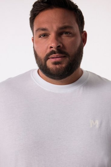 Men+ 307 T-Shirt Langarm Weiß - Herren-T-shirts - Herren-T-Shirts in großen Größen