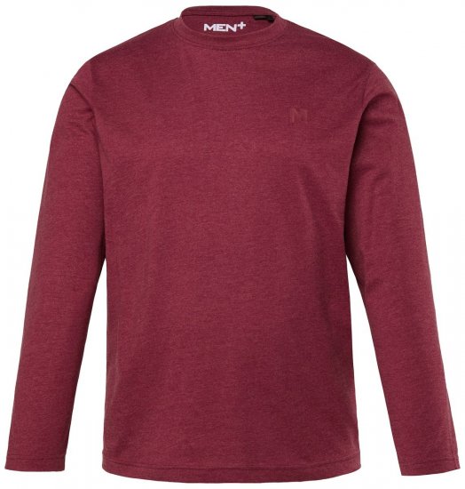 Men+ 307 T-Shirt Langarm Aubergine - Herren-T-shirts - Herren-T-Shirts in großen Größen