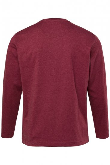 Men+ 307 T-Shirt Langarm Aubergine - Herren-T-shirts - Herren-T-Shirts in großen Größen