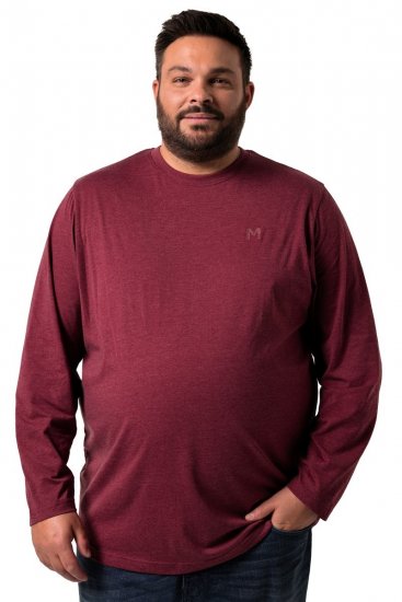 Men+ 307 T-Shirt Langarm Aubergine - Herren-T-shirts - Herren-T-Shirts in großen Größen