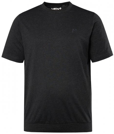 Men+ 308 T-Shirt Bauchfit Schwarz - Herren-T-shirts - Herren-T-Shirts in großen Größen