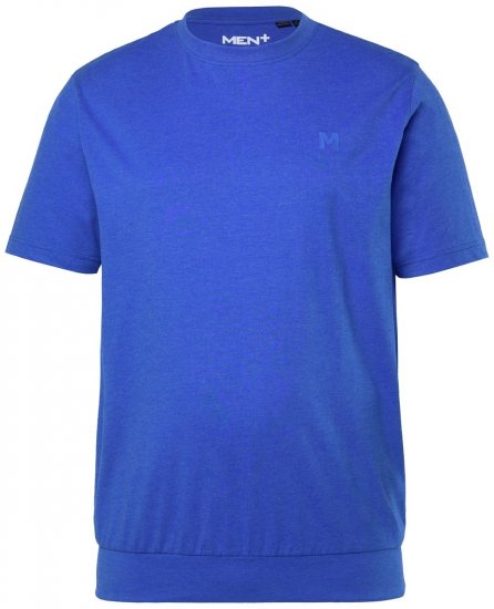 Men+ 308 T-Shirt Bauchfit Azurblau - Herren-T-shirts - Herren-T-Shirts in großen Größen