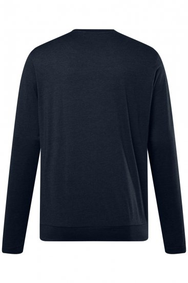 Men+ 313 T-Shirt Langarm Bauchfit Dunkelblau - Herren-T-shirts - Herren-T-Shirts in großen Größen