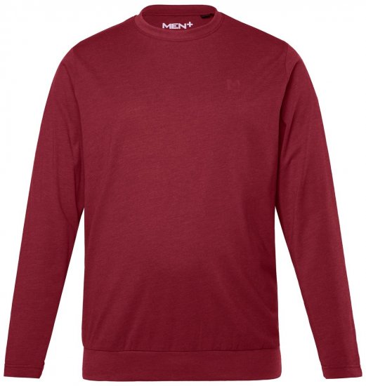 Men+ 313 T-Shirt Langarm Bauchfit Kupferbraun - Herren-T-shirts - Herren-T-Shirts in großen Größen