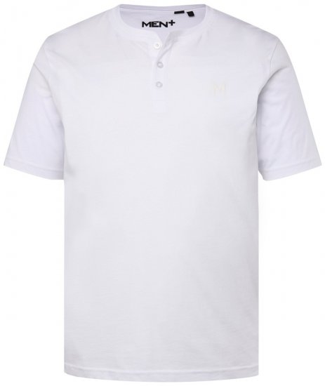 Men+ 365 Henleyshirt Weiß - Herren-T-shirts - Herren-T-Shirts in großen Größen
