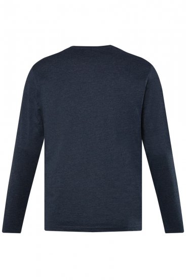 Men+ 383 Henleyshirt Langarm Dunkelblau - Herren-T-shirts - Herren-T-Shirts in großen Größen