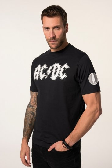 JP1880 AC/DC Classic Logo Band T-Shirt Black - Herren-T-shirts - Herren-T-Shirts in großen Größen