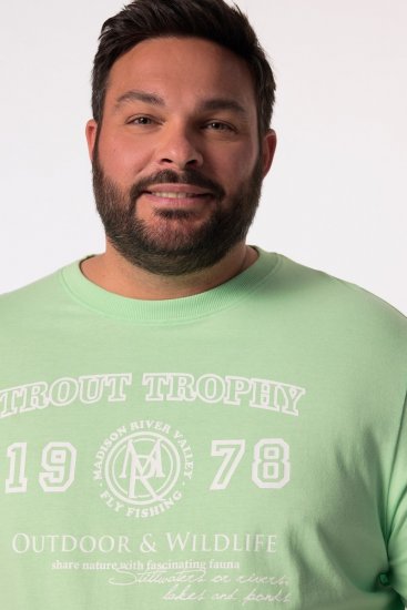 Men+ 424 T-Shirt Trout Trophy Mintgrün - Herren-T-shirts - Herren-T-Shirts in großen Größen