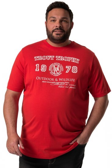 Men+ 424 T-Shirt Trout Trophy Chilirot - Herren-T-shirts - Herren-T-Shirts in großen Größen