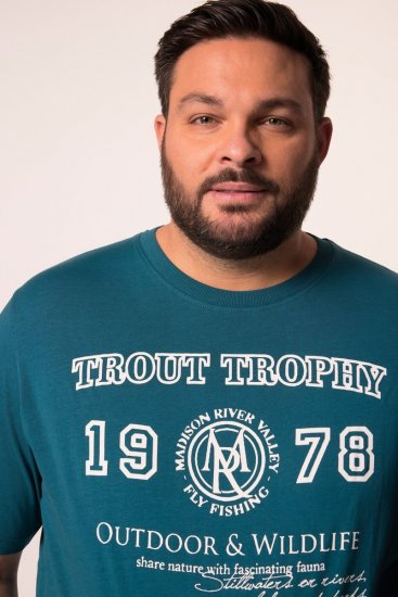 Men+ 424 T-Shirt Trout Trophy Lagunengrün - Herren-T-shirts - Herren-T-Shirts in großen Größen