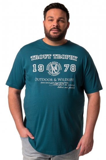 Men+ 424 T-Shirt Trout Trophy Lagunengrün - Herren-T-shirts - Herren-T-Shirts in großen Größen
