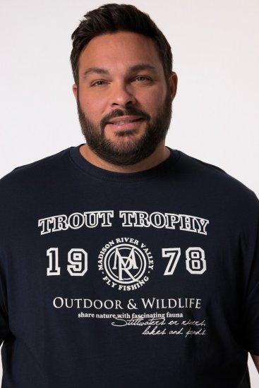 Men+ 424 T-Shirt Trout Trophy Dunkelblau - Herren-T-shirts - Herren-T-Shirts in großen Größen