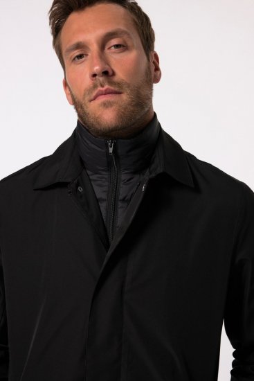JP1880 Business Coat Zip-out Panel Black - Herren jacken - Herren Jacken in großen Größen