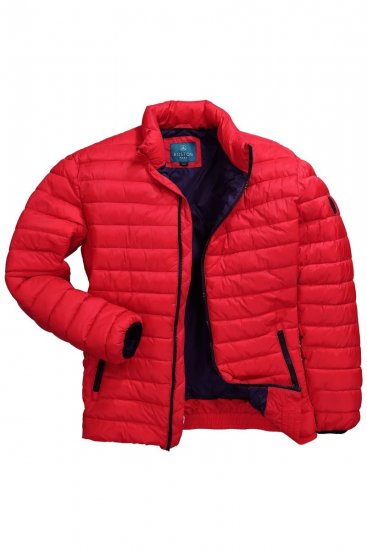Boston Park 638 Steppjacke Bauchfit mit Stehkragen Rot - Herren jacken - Herren Jacken in großen Größen