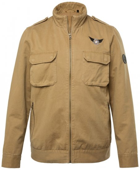 Men+ 641 Baumwolljacke mit Stehkragen Camel - Herren jacken - Herren Jacken in großen Größen