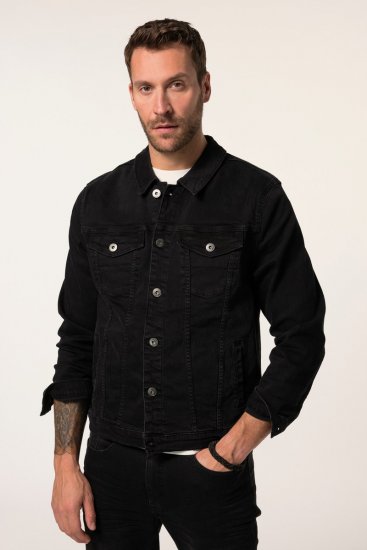 JP1880 836791 Jeansjacke mit vier Taschen Schwarz - Herren jacken - Herren Jacken in großen Größen