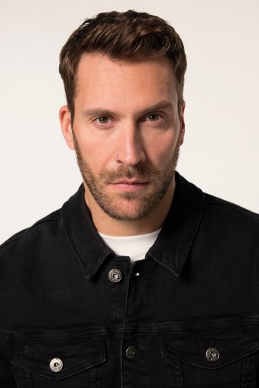 JP1880 836791 Jeansjacke mit vier Taschen Schwarz - Herren jacken - Herren Jacken in großen Größen