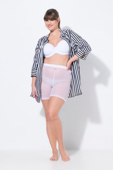 Ulla Popken 836805 Gepunktete Anti-Scheuer-Radler Weiß - Anti-Scheuer-Radler - 