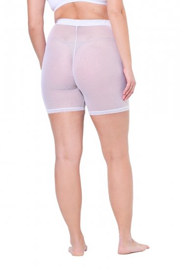 Ulla Popken 836805 Gepunktete Anti-Scheuer-Radler Weiß - Anti-Scheuer-Radler - 