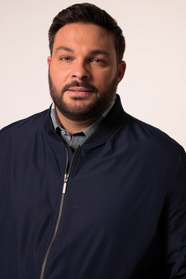 Men+ 823 Ultraleichte Bomberjacke Bauchfit Dunkelblau - Herren jacken - Herren Jacken in großen Größen