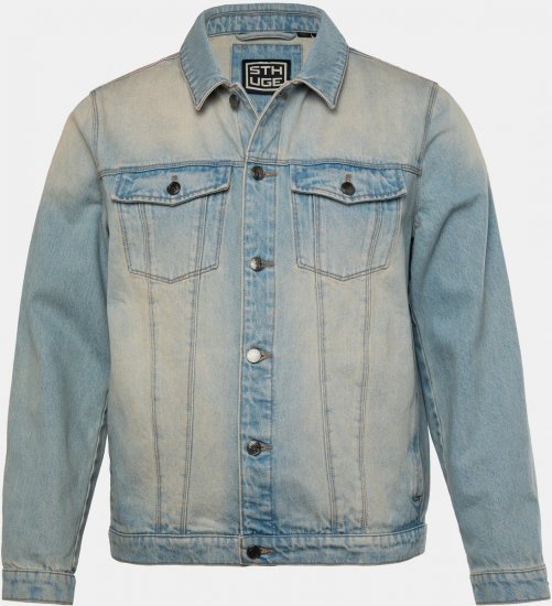 STHUGE 837222 Jeansjacke mit Brusttaschen Hellblau - Herren jacken - Herren Jacken in großen Größen