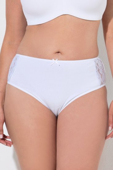 Ulla Popken 837353 Slips mit Spitze 3er-Pack Beige - Slips - 