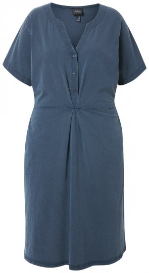 Ulla Popken 837403 Kurzärmliges Jerseykleid Dunkelblau - Jerseykleider - 