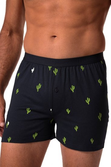 JP1880 837629 Boxershorts FLEXNAMIC® mit Kaktus-Print Dunkelblau 2er-Pack - Herrenunterwäsche & bademode - Herrenunterwäsche & Bademode in großen Größen