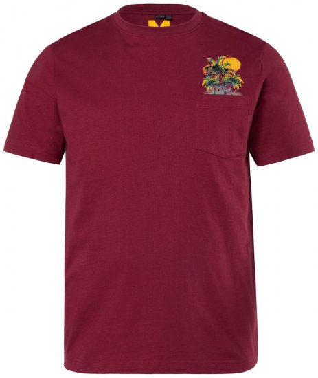 Men+ 219 T-Shirt Palmen Kupferbraun - Herren-T-shirts - Herren-T-Shirts in großen Größen