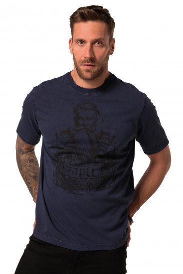 JP1880 O’zapft is! Design Vintage Look T-Shirt Navy Blue - Herren-T-shirts - Herren-T-Shirts in großen Größen
