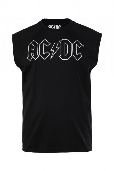 JP1880 AC/DC Classic Logo Band Tank Top Black - Herren-T-shirts - Herren-T-Shirts in großen Größen
