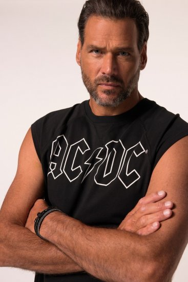JP1880 AC/DC Classic Logo Band Tank Top Black - Herren-T-shirts - Herren-T-Shirts in großen Größen