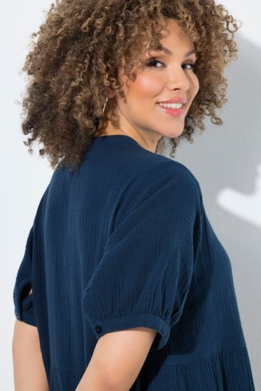 Ulla Popken 838567 Kurzärmliges Kleid Mehrfarbig - Midikleider - Midikleider für Damen in großen Größen