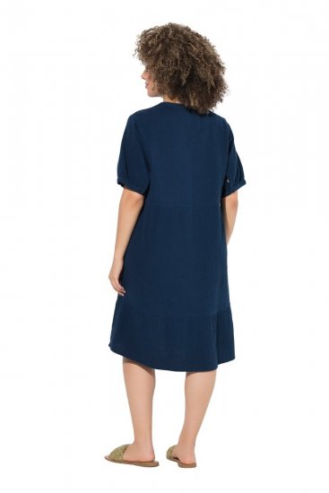Ulla Popken 838567 Kurzärmliges Kleid Mehrfarbig - Midikleider - Midikleider für Damen in großen Größen