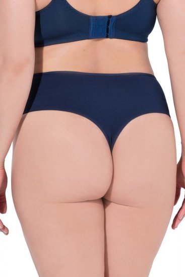 Ulla Popken 838637 Strings 3er-Pack Dunkelblau - Slips - 