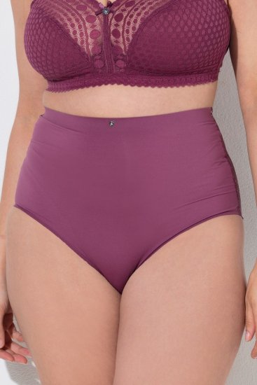 Ulla Popken 838675 Slips mit hoher Taille Dunkellila - Slips - 
